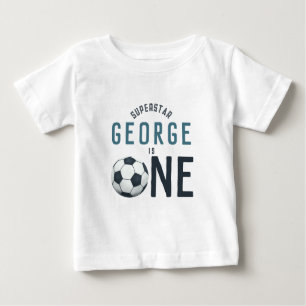 T-shirt Pour Bébé Garçons Cute Blue Soccer Premier Anniversaire