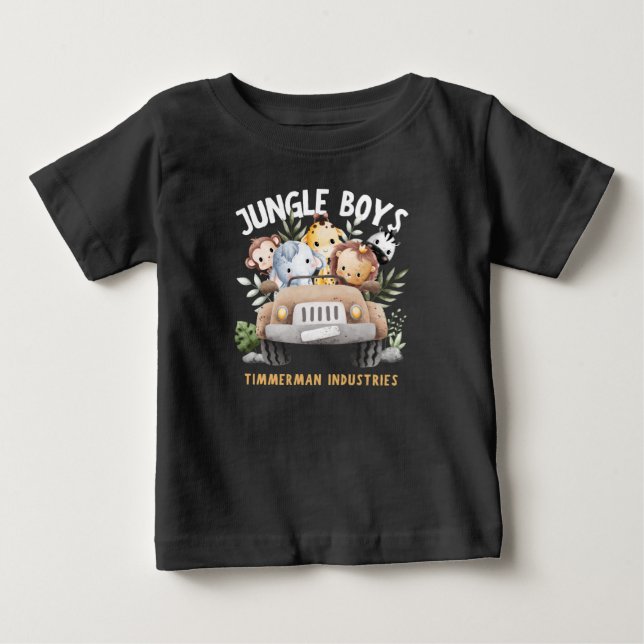 T-shirt Pour Bébé Garçons de la jungle (Devant)