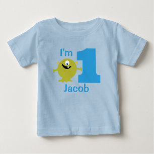 T-shirt Pour Bébé Garçons Green Monster 1er Anniversaire de fête T-s