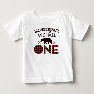 T-shirt Pour Bébé Garçons Lumberjack Bear Flèches 1er Anniversaire T