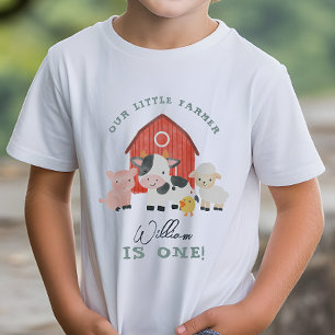 T-shirt Pour Bébé Garçons Mignons Animaux de Ferme Enfants Anniversa