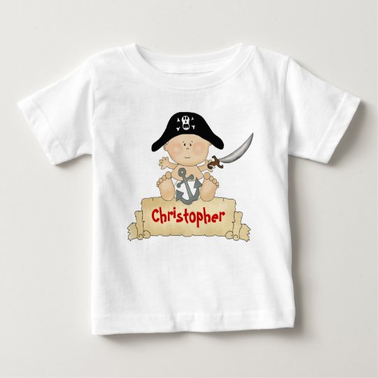 T Shirt Pour Bebe Garcons Mignons Personnalises De Pirate De Bebe Zazzle Fr