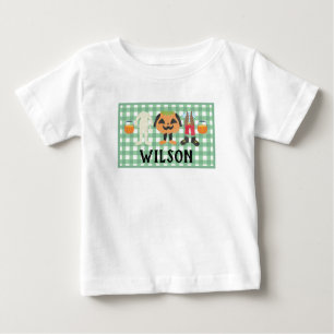 T-shirt Pour Bébé Garçons Plaid Trick ou Treat Halloween Baby T-Shir