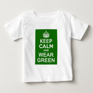 T-shirt Pour Bébé GARDEZ CALME ET PORTEZ VERT pour la St Pats Day