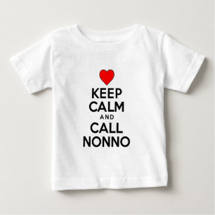 T-shirt Pour Bébé Gardez le calme appeler Nonno