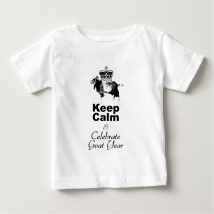 T-shirt Pour Bébé Gardez le calme Célébrez la chèvre Année bébé T-sh