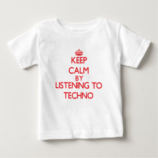 T-shirt Pour Bébé Gardez le calme en écoutant la TECHNO