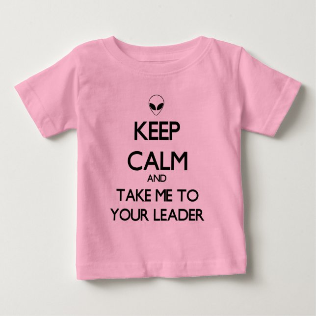 T-shirt Pour Bébé Gardez le calme en tête (Devant)