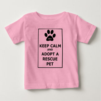 T-shirt Pour Bébé Gardez le calme et adoptez un animal de compagnie 