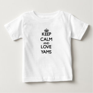 T-shirt Pour Bébé Gardez le calme et aimez les ignames
