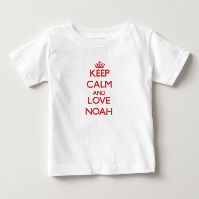 T-shirt Pour Bébé Gardez le calme et aimez Noé (Devant)