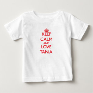T-shirt Pour Bébé Gardez le calme et aimez Tania