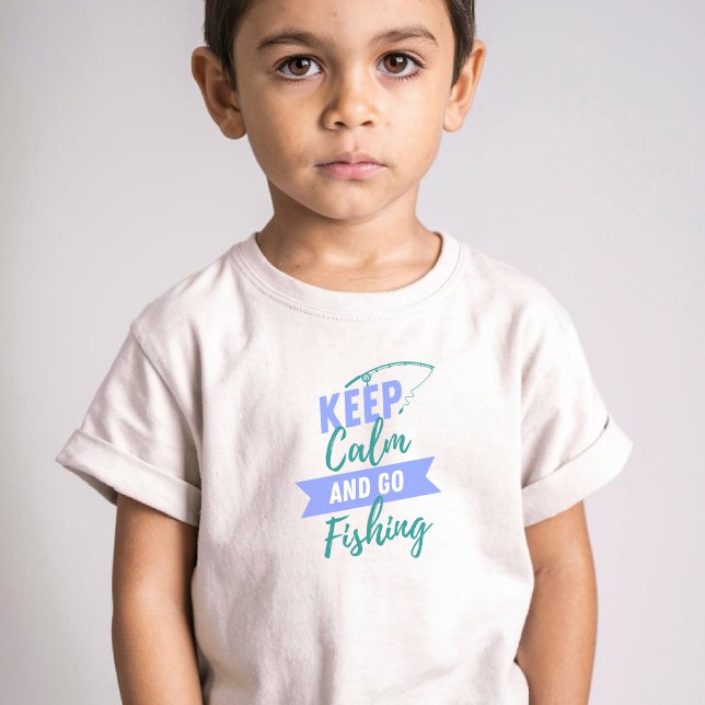 T-shirt Pour Bébé Gardez le calme et allez pêcher (Créateur téléchargé)