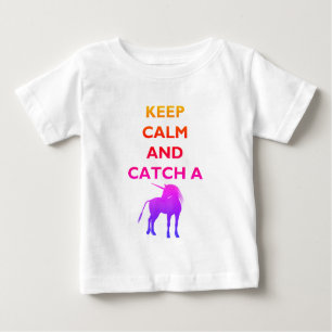 T-shirt Pour Bébé Gardez le calme et coloré Unicorn Baby Fine Jersey