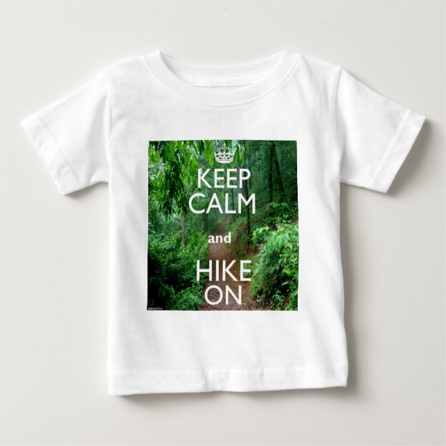 T-shirt Pour Bébé Gardez le calme et la marche (Devant)