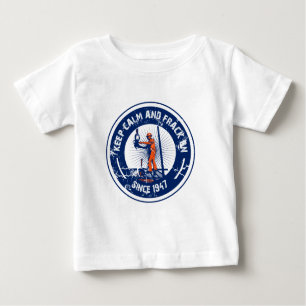 T-shirt Pour Bébé Gardez le calme et le Frack dessus.  Depuis 1947.