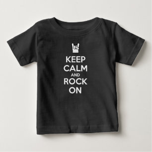 T-shirt Pour Bébé Gardez le calme et le rock
