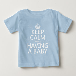 T-shirt Pour Bébé Gardez le calme que nous avons un bébé (dans tou