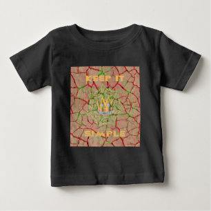 T-shirt Pour Bébé Gardez-le simple : Cracked Earth Royal Clarity Art