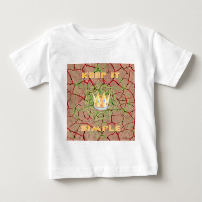 T-shirt Pour Bébé Gardez-le simple : Cracked Earth Royal Clarity Art (Devant)