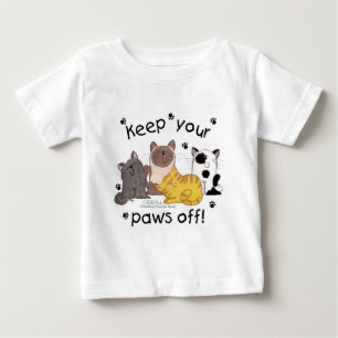 T-shirt Pour Bébé Gardez vos pattes hors (chats)