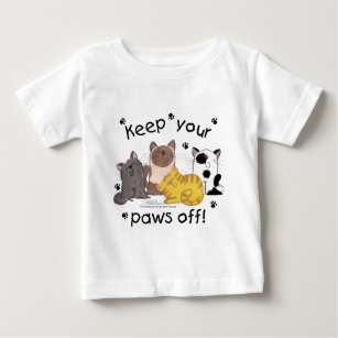 T-shirt Pour Bébé Gardez vos pattes hors (chats)