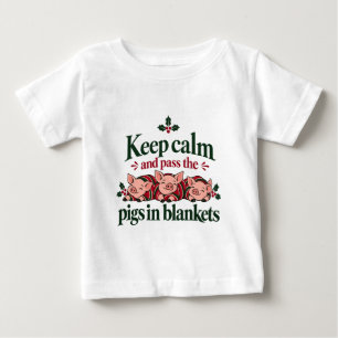 T-shirt Pour Bébé Gardez votre calme et passez les cochons dans les