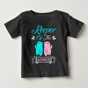 T-shirt Pour Bébé Gardien de l'ours en peluche rose et bleu selon le
