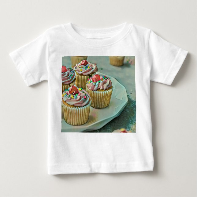 T-shirt Pour Bébé Gâteau à la crème glacée (Devant)