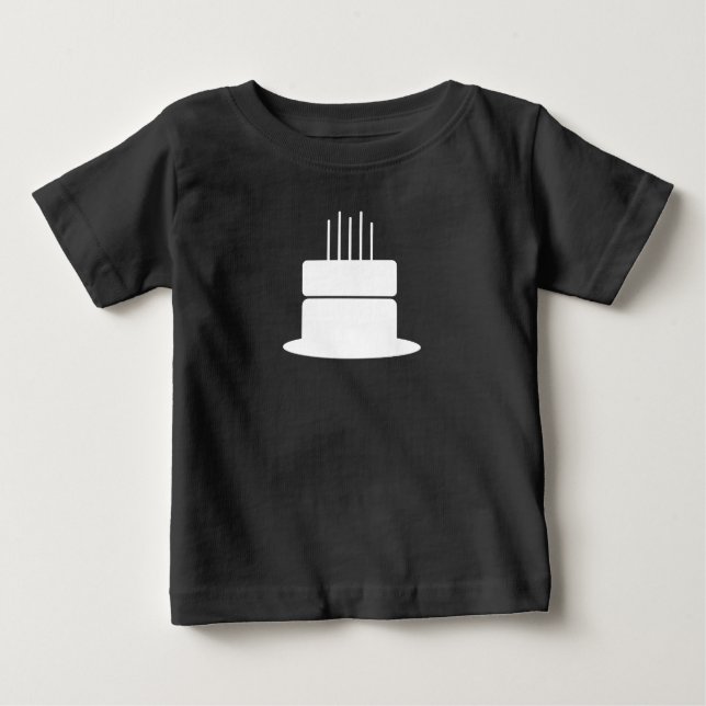 T-shirt Pour Bébé Gâteau d'anniversaire n'importe quelle couleur (Devant)