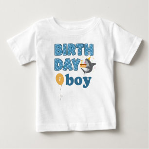 T-shirt Pour Bébé Gâteau de requin   Ajouter un âge