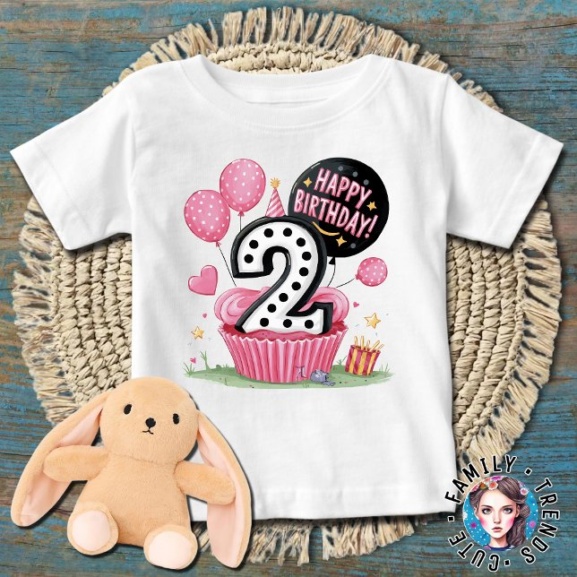 T-shirt Pour Bébé Gâteau pour le 2ème anniversaire (Créateur téléchargé)