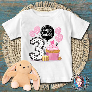 T-shirt Pour Bébé Gâteau pour le 3e anniversaire