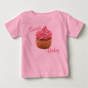 T-shirt Pour Bébé Gâteau rose géométrique de bébé doux