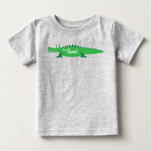 T-shirt Pour Bébé Gator Alligator Crocodile Enfants 1er fête d'anniv