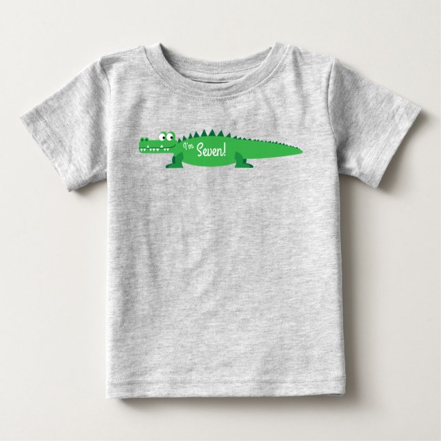T-shirt Pour Bébé Gator Alligator Crocodile Enfants 1er fête d'anniv (Devant)