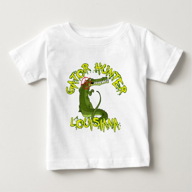 T-shirt Pour Bébé Gator Hunter Louisiane (Devant)