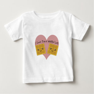 T-shirt Pour Bébé Gaufres mignonnes d'un Kawaii je t'aime de sort