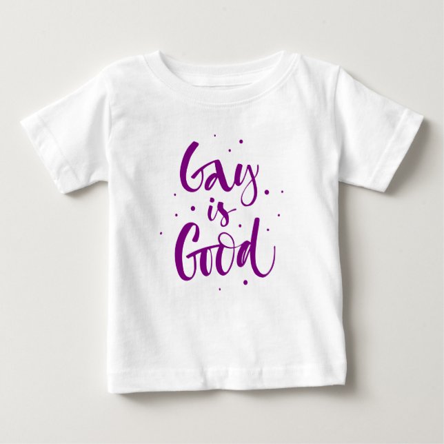 T-shirt Pour Bébé Gay est bon (Devant)
