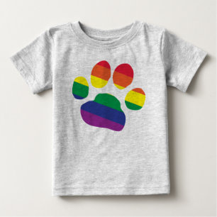 T-shirt Pour Bébé Gay-Pride-Paw-Print