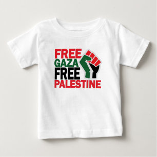 T-shirt Pour Bébé GAZA SÛR LIBRE PALESTINE G.png