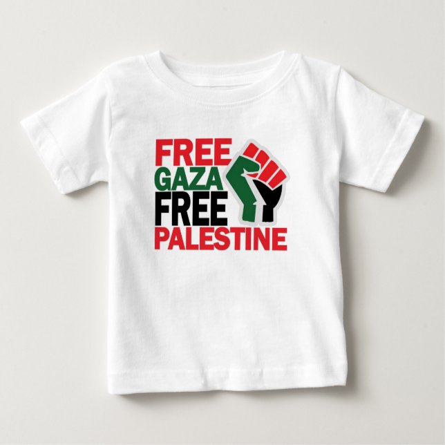 T-shirt Pour Bébé GAZA SÛR LIBRE PALESTINE G.png (Devant)