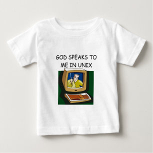T-shirt Pour Bébé geek d'ordinateur d'unix
