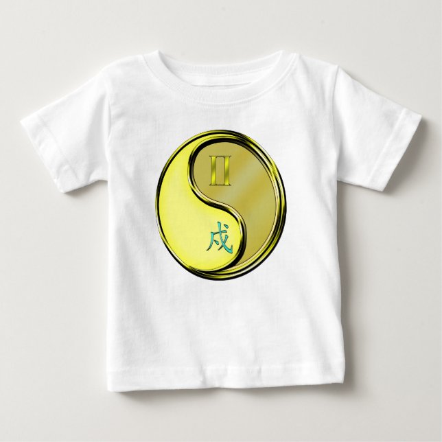 T-shirt Pour Bébé Gémeaux & Chien Métal (Devant)