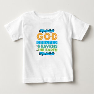 T-shirt Pour Bébé Genèse 1:1 Au Début, DIEU Créé