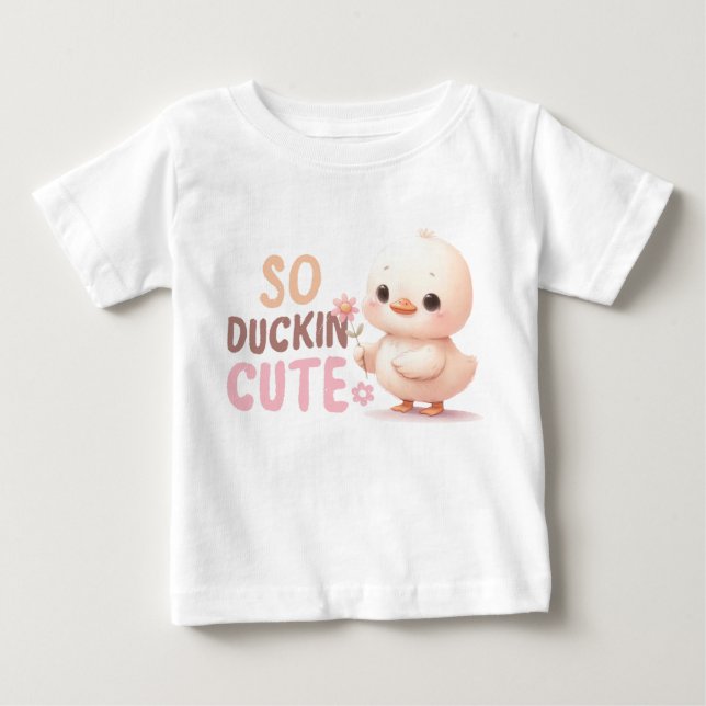 T-Shirt Pour Bébé Gentil - Duckin’ - Dessin Du (Devant)