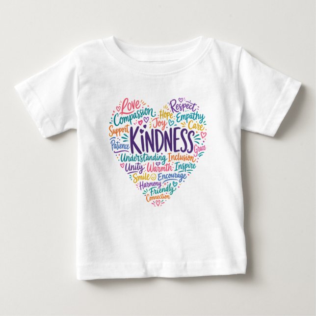 T-shirt Pour Bébé Gentillesse compassion empathie et respect (Devant)