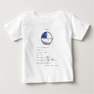 T-shirt Pour Bébé Géométrie d'un cercle mathématique Géométrie éduca