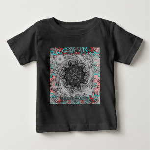 T-shirt Pour Bébé Géométrie en cyan rose africain