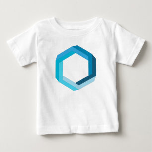 T-shirt Pour Bébé Géométrie impossible : Hexagon bleu.